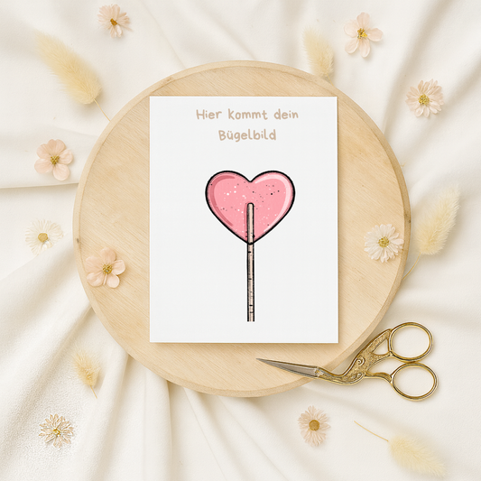 Bügelbild: Lutscher Herz