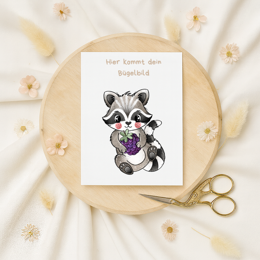 Bügelbild: Waschbär