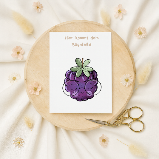 Bügelbild: Brombeere Brille 2