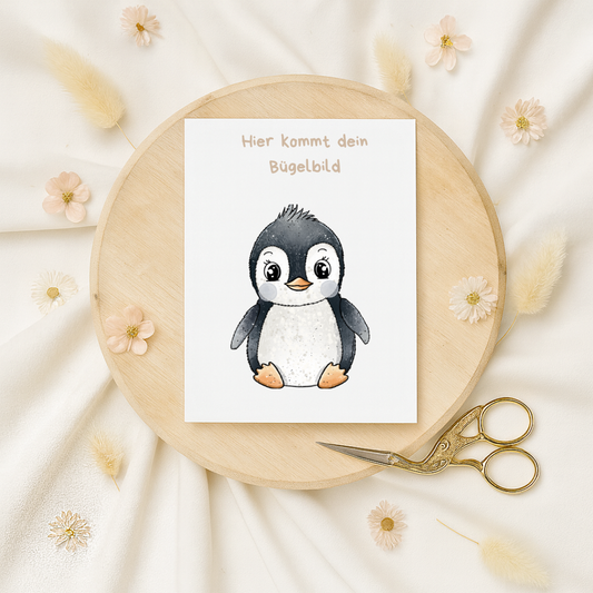 Bügelbild: Pinguin
