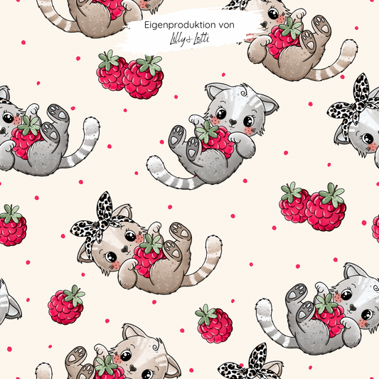 Himbeer Kätzchen French Terry